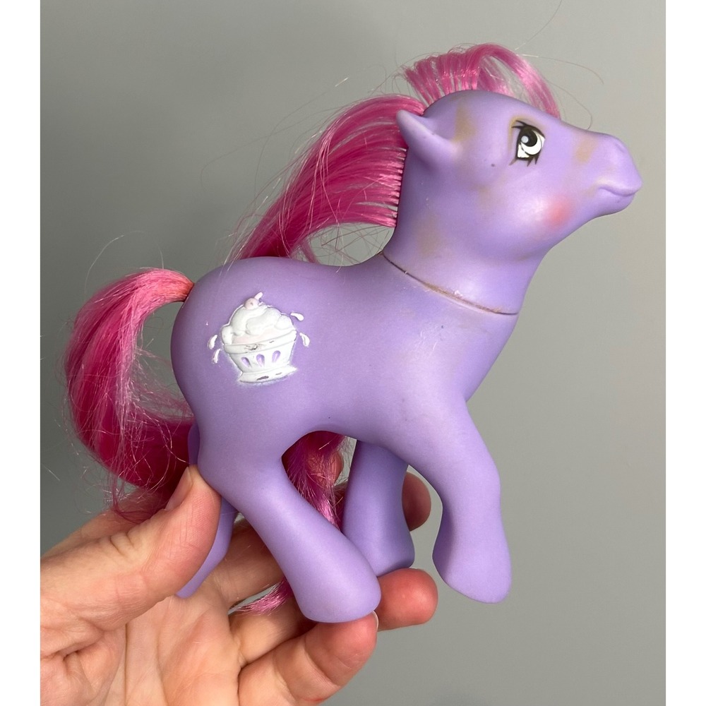 Vintage 1987 My Little Pony G1 Sherbert Sundae Best Purple Hasbro Hong Kong